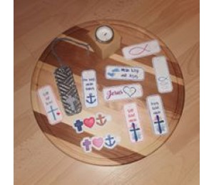 Stickserie ITH - Christliche Motive Lesezeichen Anhänger